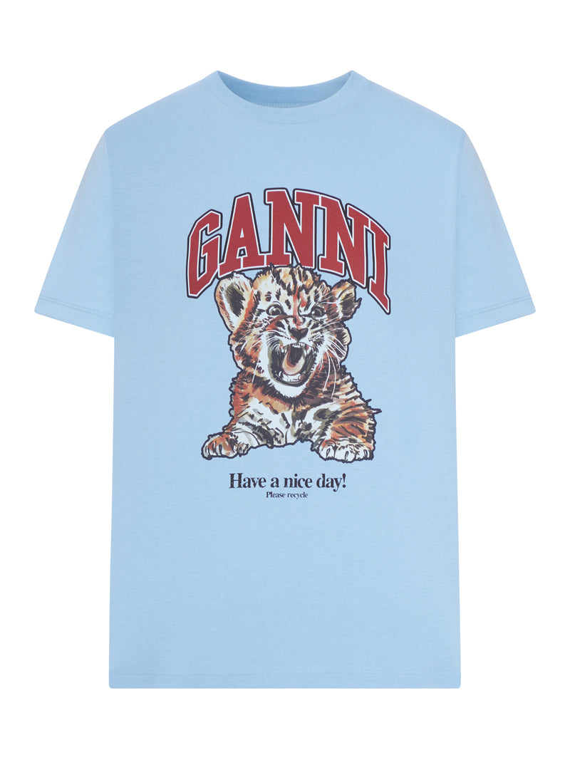 T-SHIRT IN JERSEY DI COTONE CON STAMPA TIGER
