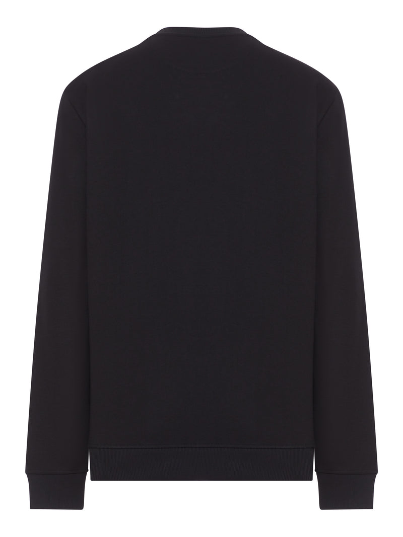 FELPA GIROCOLLO IN COTONE NERO