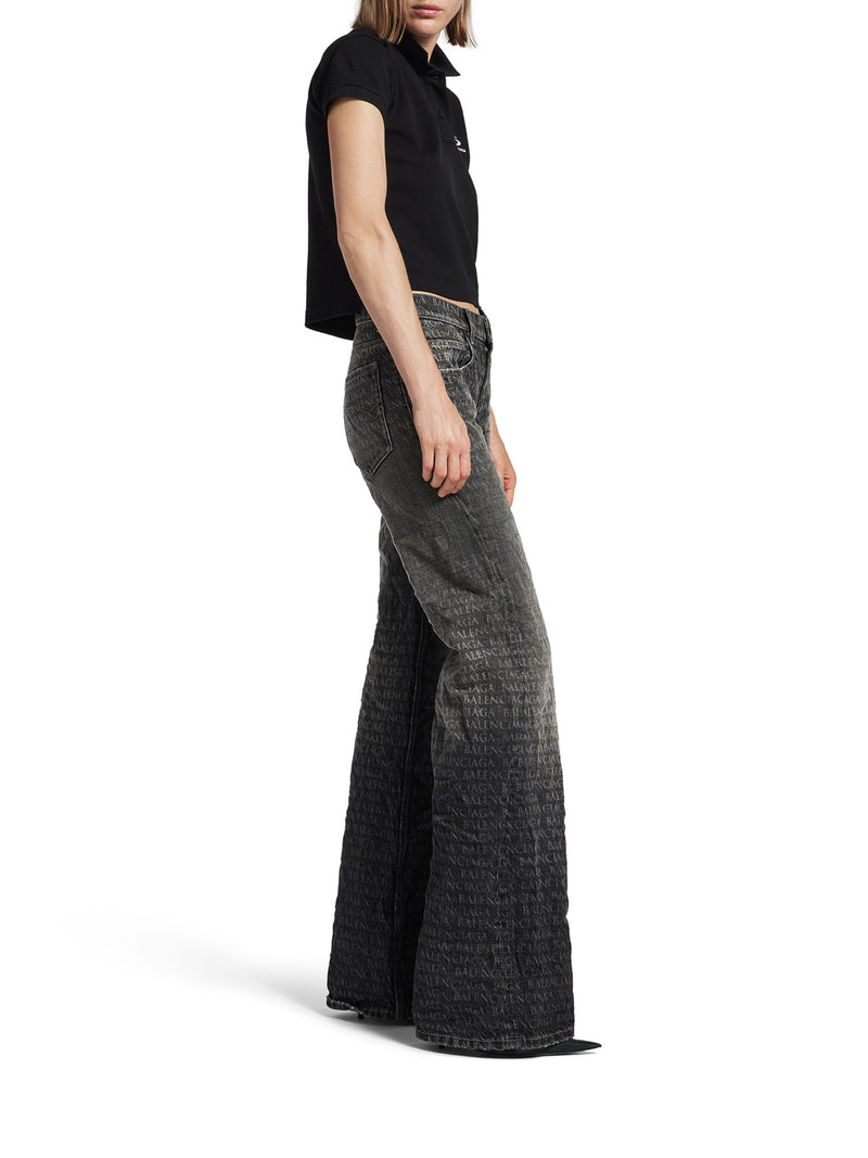 PANTALONI GAMBA LARGA DA DONNA IN NERO