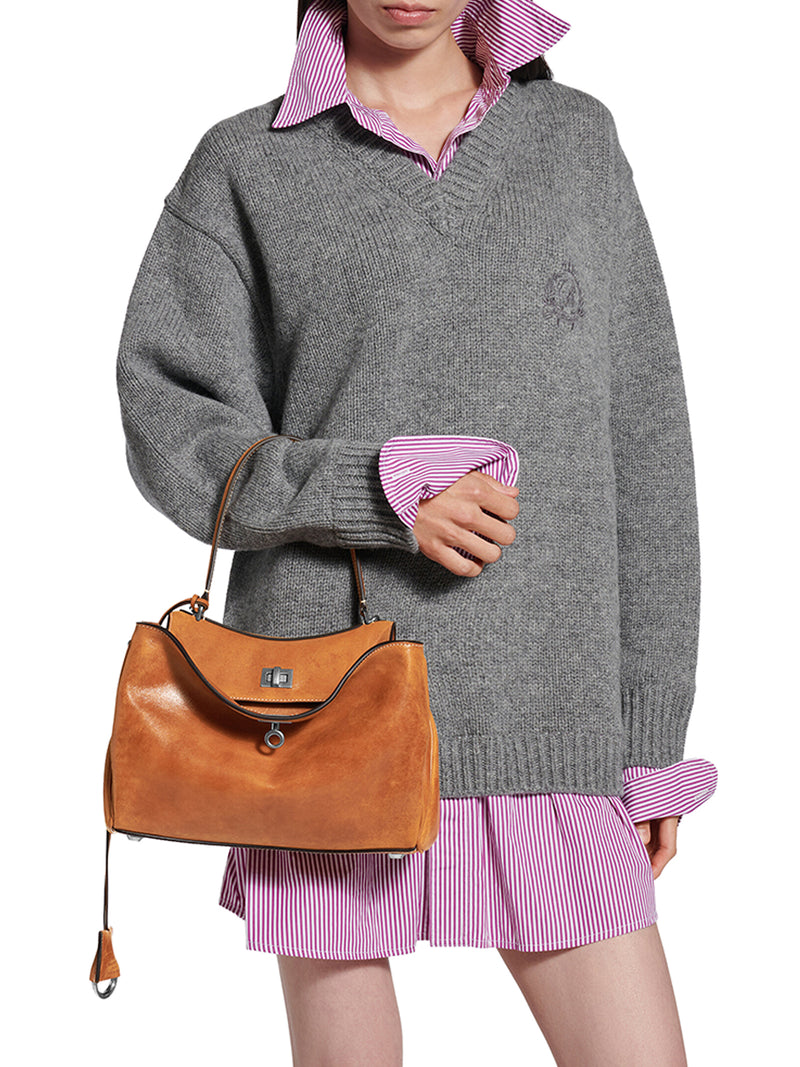 BORSA RODEO PICCOLA IN PELLE DI AGNELLO CONCIATA AL VEGETALE