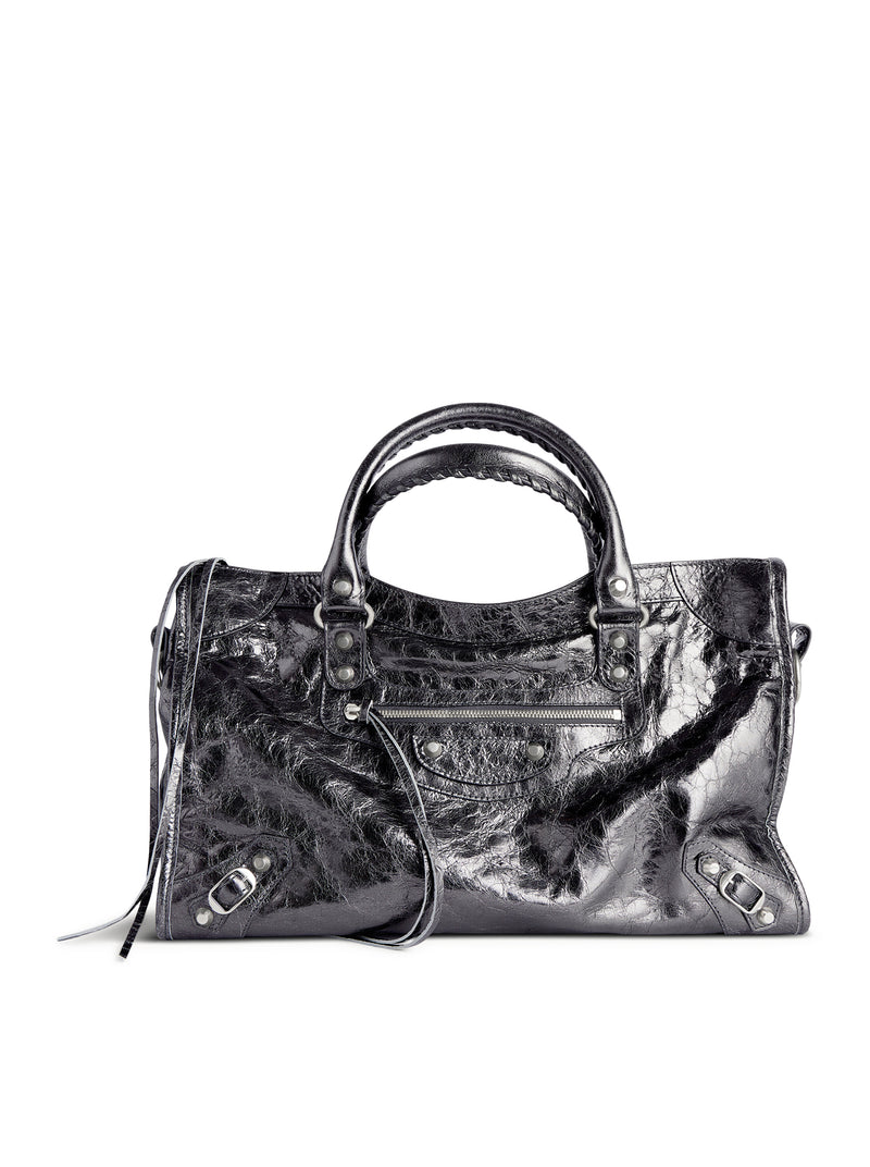 BORSA LE CITY MEDIA IN GRIGIO ACCIAIO