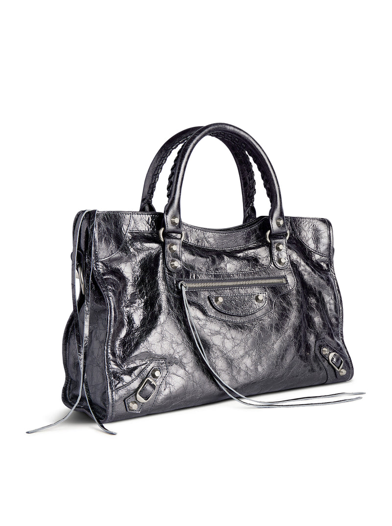 BORSA LE CITY MEDIA IN GRIGIO ACCIAIO