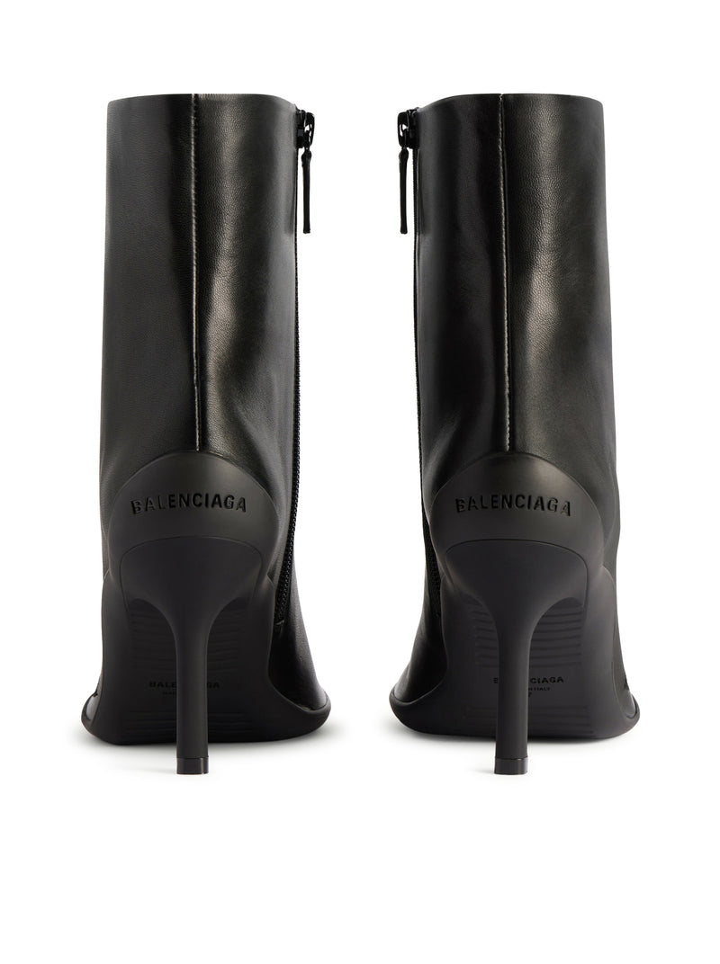 STIVALETTI SHIBUYA 80 MM IN PELLE DI MONTONE LUCIDA