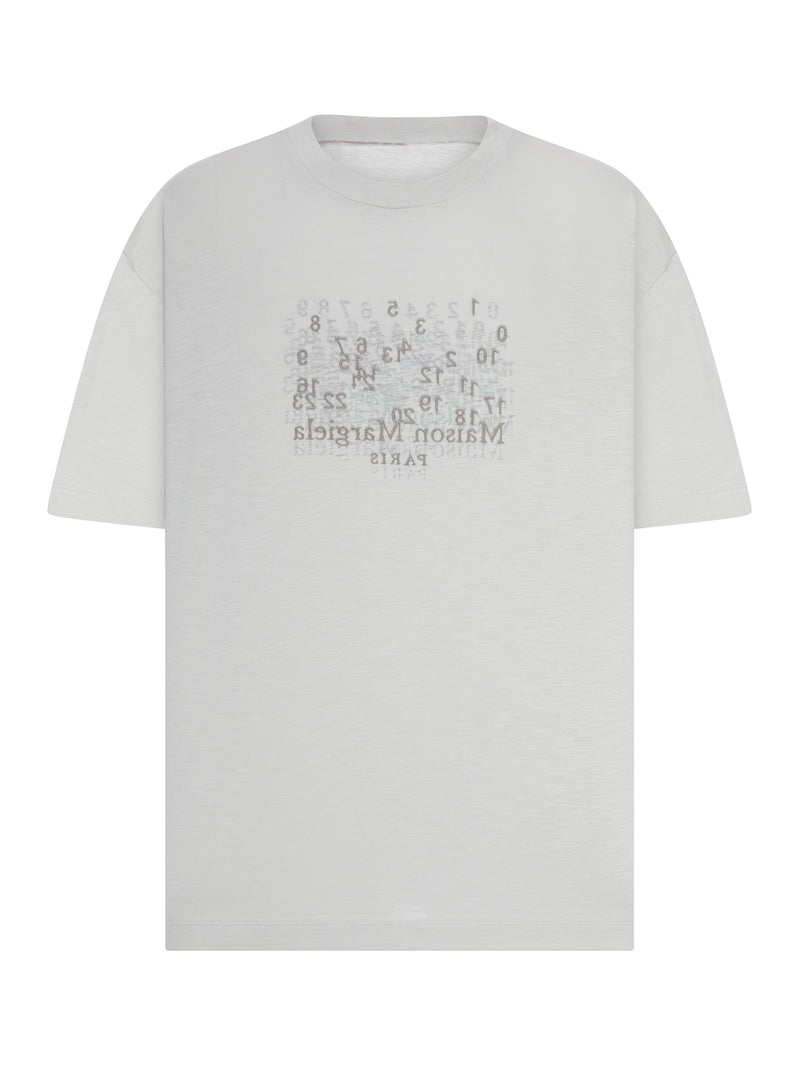 T-SHIRT IN COTONE CON STAMPA LETTERING TONO SU TONO