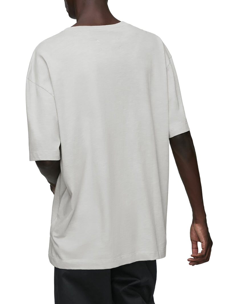 T-SHIRT IN COTONE CON STAMPA LETTERING TONO SU TONO