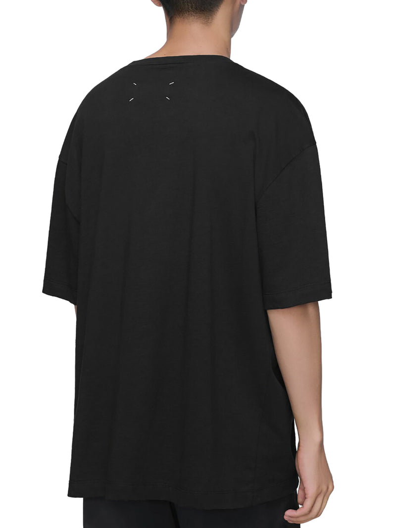 T-SHIRT IN COTONE CON STAMPA LETTERING TONO SU TONO