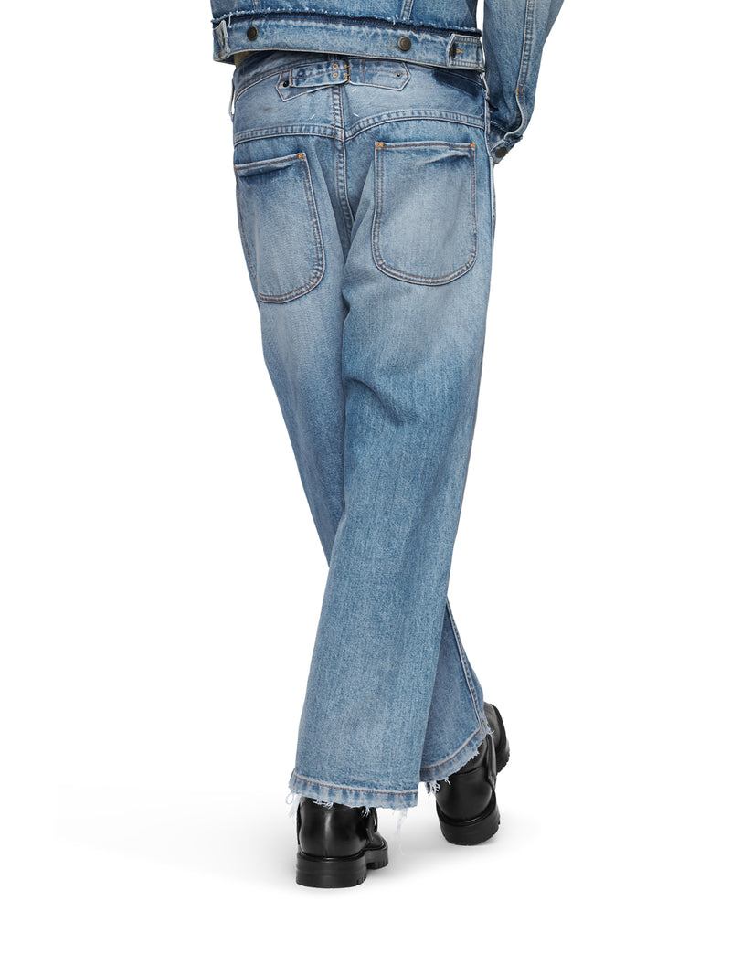 JEANS CROPPED GAMBA DRITTA IN DENIM