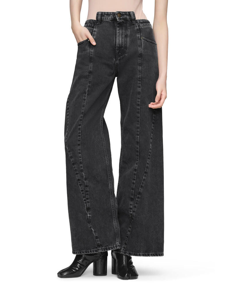 JEANS IN DENIM 5 TASCHE ASIMMETRICO