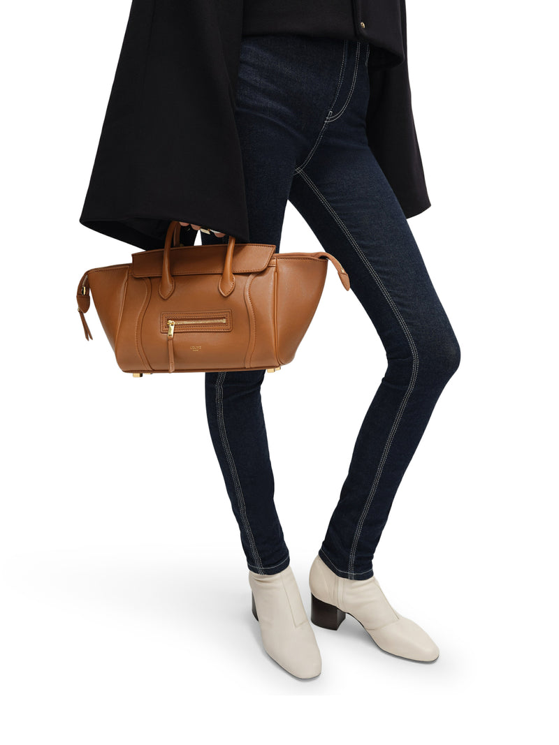 BORSA LUGGAGE SMALL IN PELLE DI AGNELLO