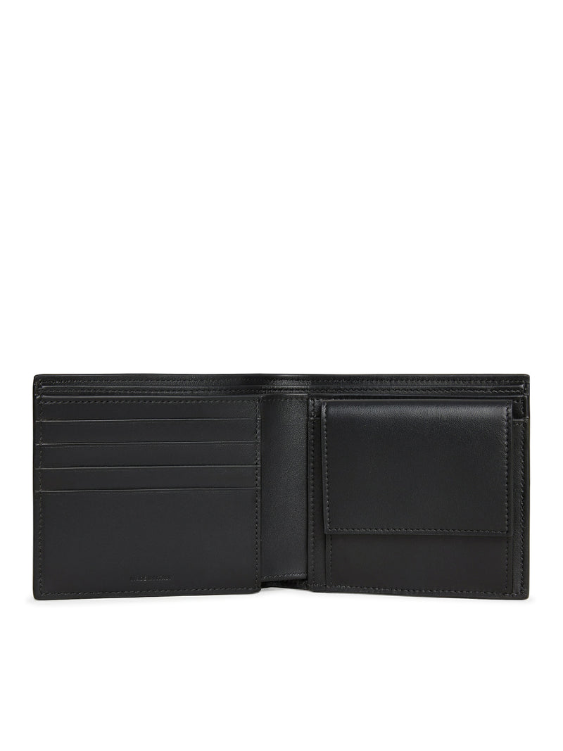 PORTAFOGLIO BI-FOLD IN PELLE DI VITELLO GRANATA