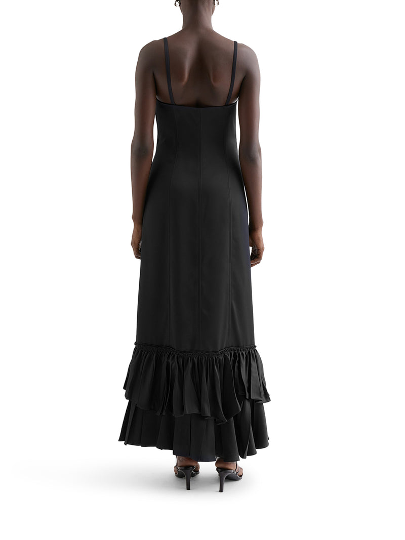 ABITO CON RUCHE IN MISTO SETA