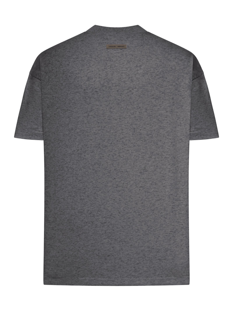 T-SHIRT GIROCOLLO IN COTONE A MANICHE CORTE