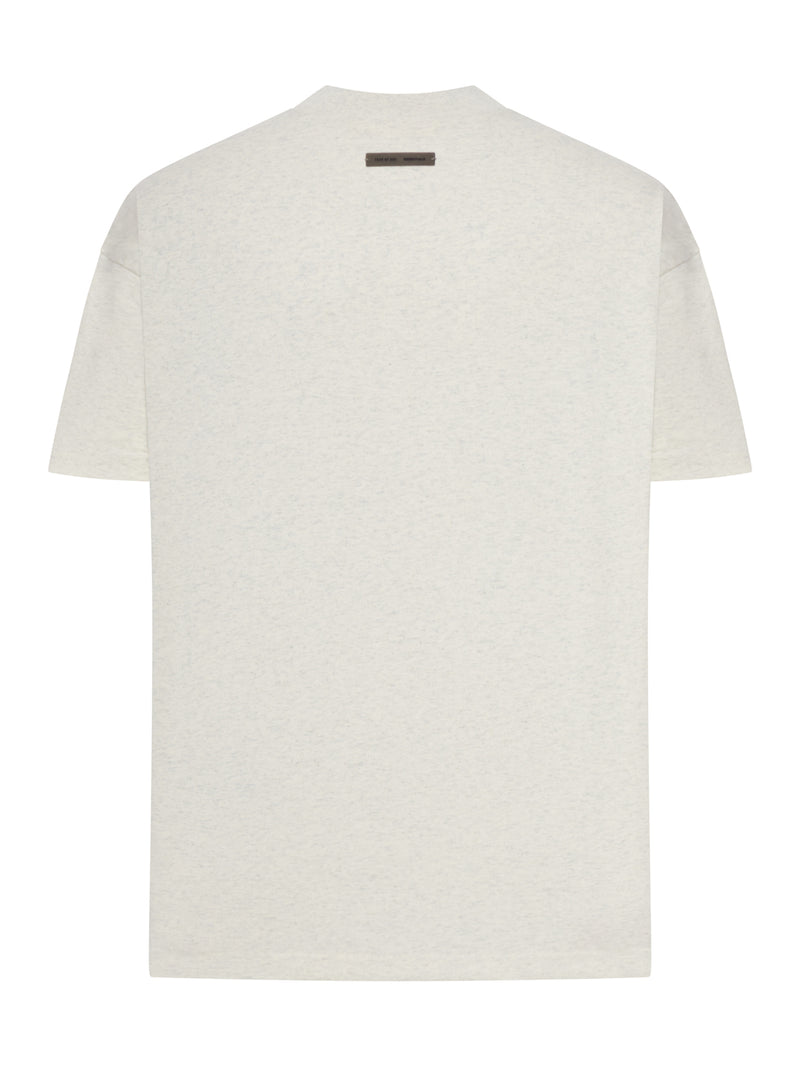 T-SHIRT GIROCOLLO IN COTONE A MANICHE CORTE