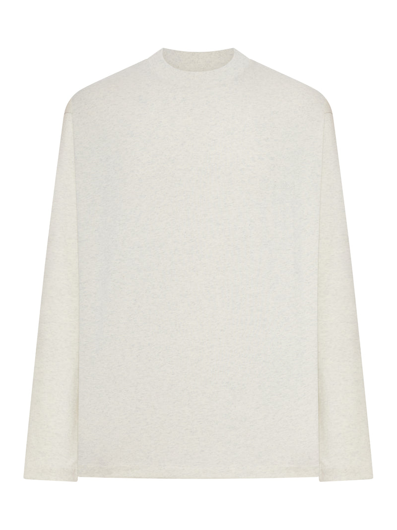 T-SHIRT GIROCOLLO A MANICHE LUNGHE IN COTONE