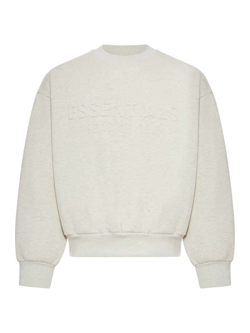 FELPA GIROCOLLO CON LOGO IN RILIEVO