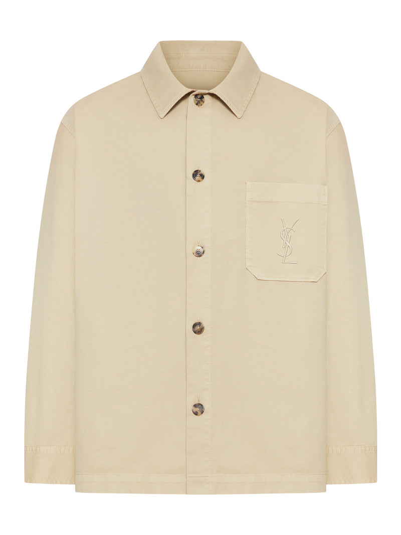 OVERSHIRT CASSANDRE IN GABARDINE DI COTONE E LINO