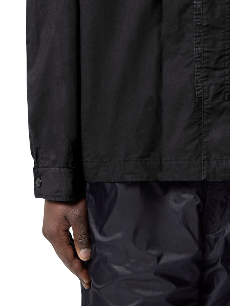 OVERSHIRT IN TELA DI COTONE STRETCH CON TASCA CON PATTA SUL PETTO