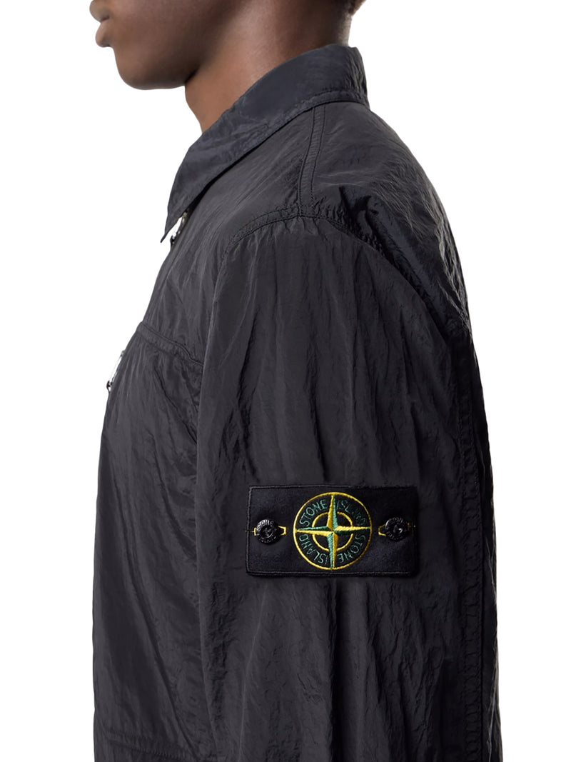 OVERSHIRT CON ZIP E BADGE SULLA MANICA