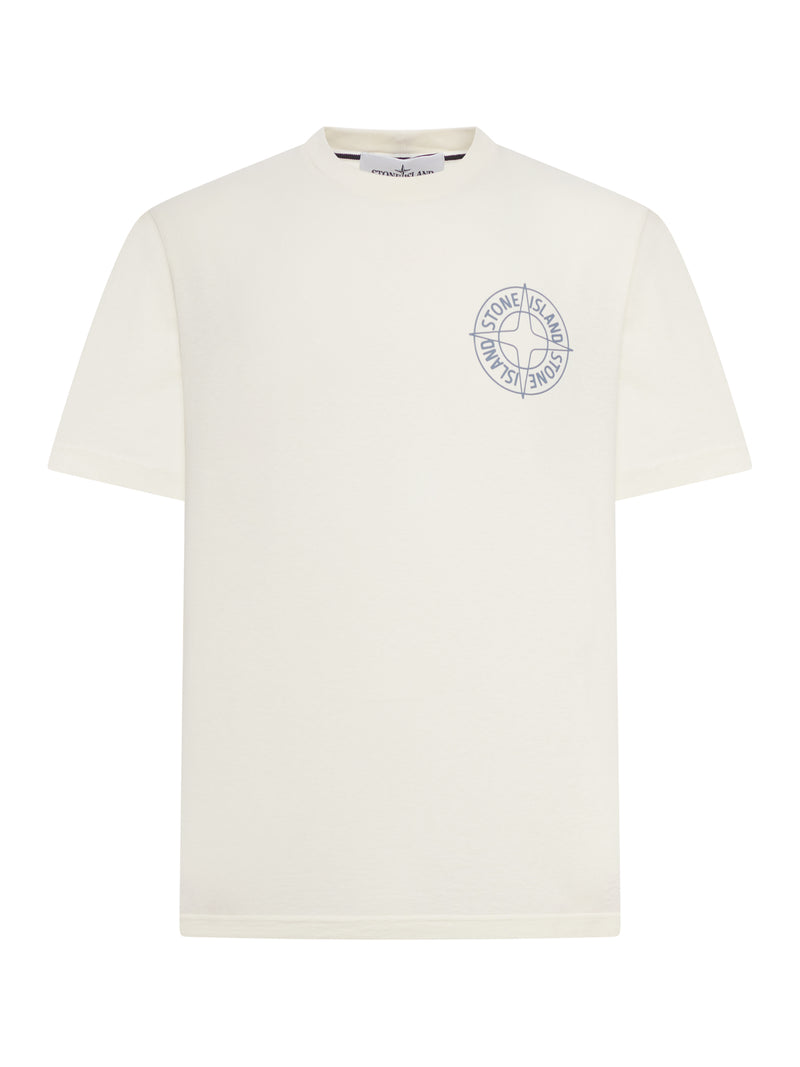 T-SHIRT GIROCOLLO IN COTONE CON STAMPA