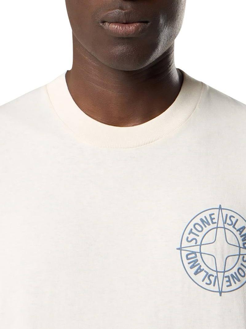 T-SHIRT GIROCOLLO IN COTONE CON STAMPA