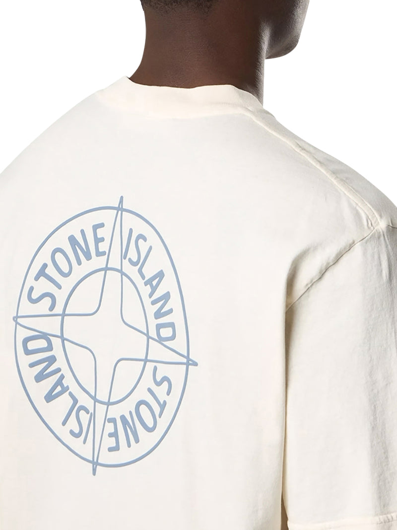 T-SHIRT GIROCOLLO IN COTONE CON STAMPA