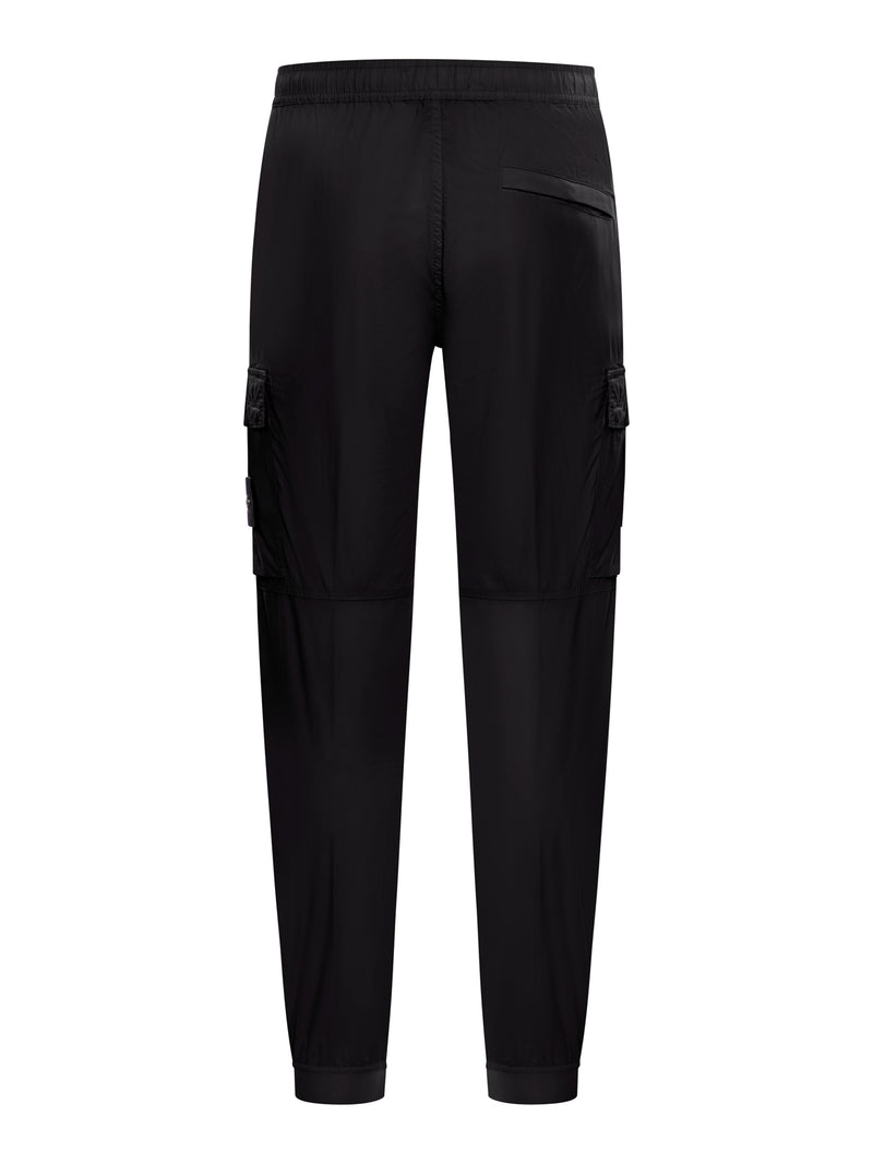 PANTALONI CARGO IN TELA PARCHUTE NERA