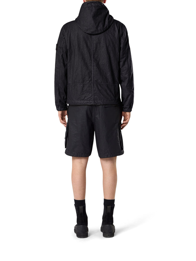 GIACCA IN TESSUTO TECNICO CON CAPPUCCIO E ZIP