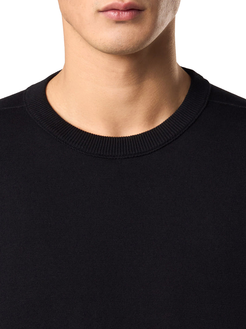 MAGLIONE GIROCOLLO CON BADGE STONE ISLAND NERO
