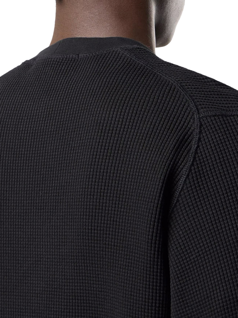 FELPA GIROCOLLO IN COTONE BIOLOGICO CON LAVORAZIONE A NIDO D`APE