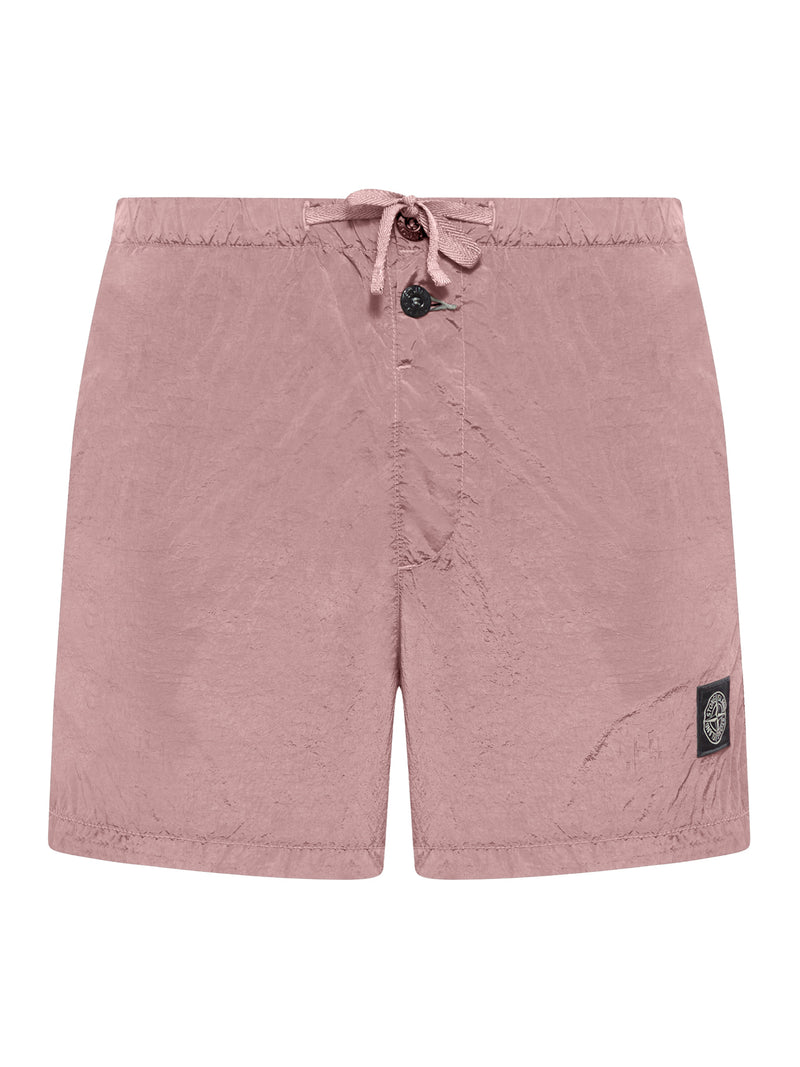 COSTUME DA BAGNO CON LOGO COMPASS ROSA