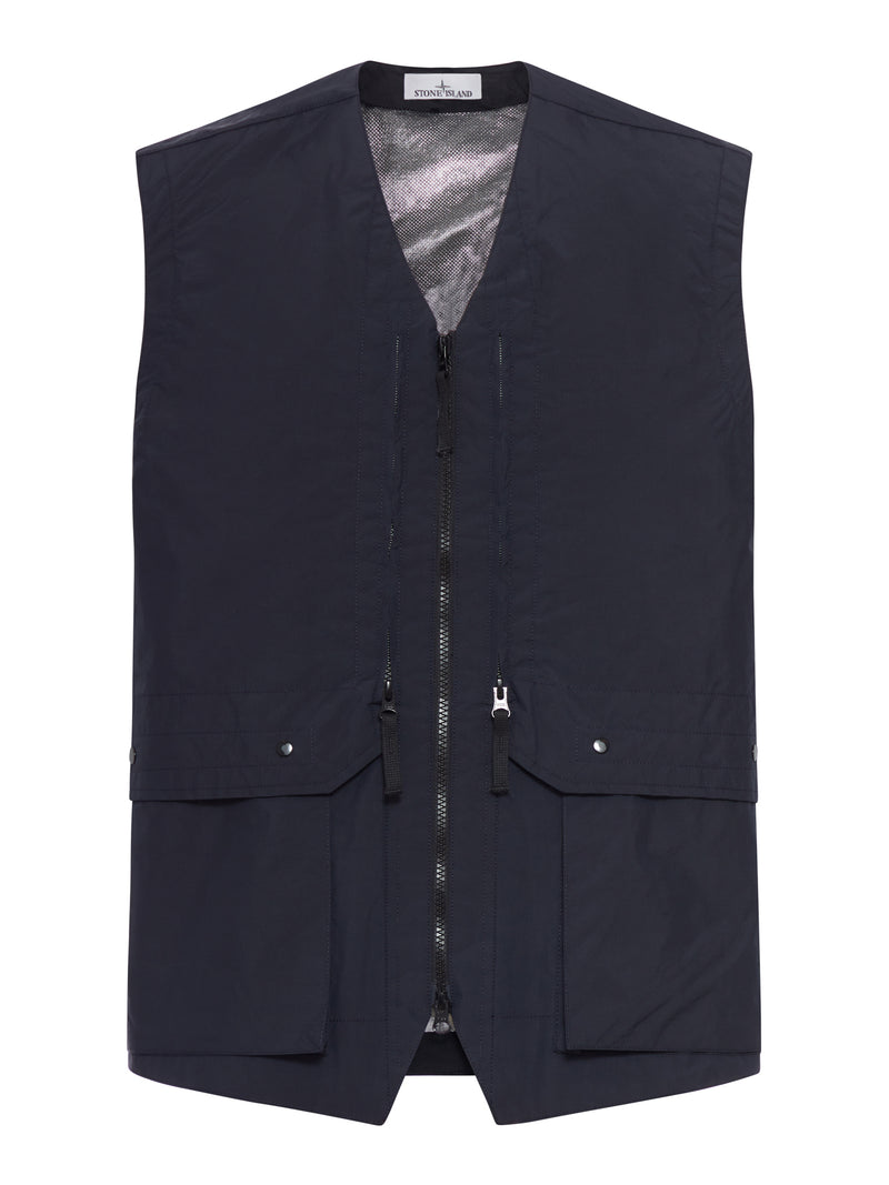 GILET TECNICO CON ZIP A DOPPIO CURSORE