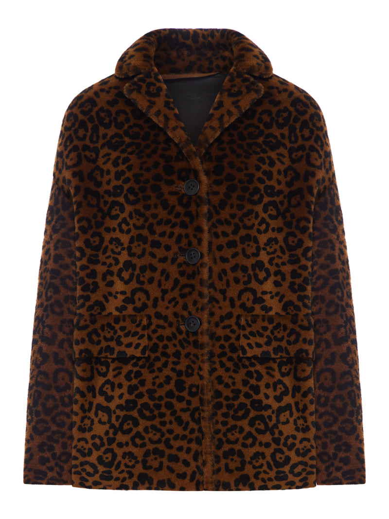 GIACCA IN SHEARLING LEOPARDATO