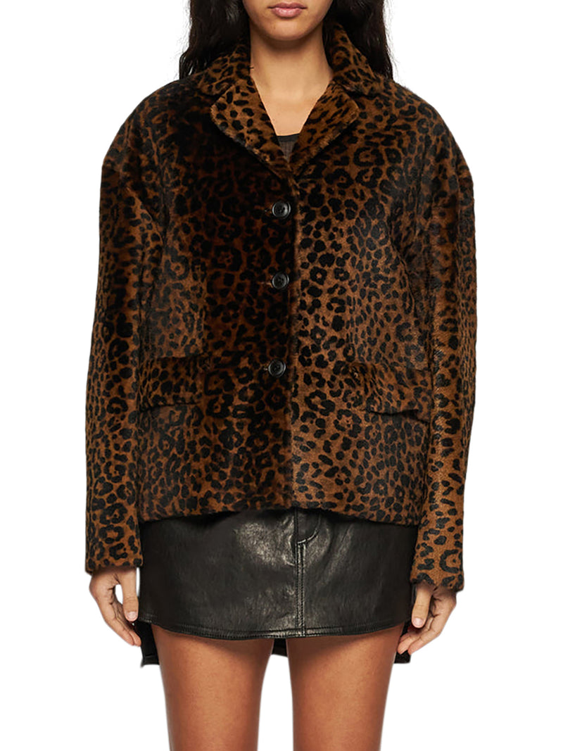 GIACCA IN SHEARLING LEOPARDATO