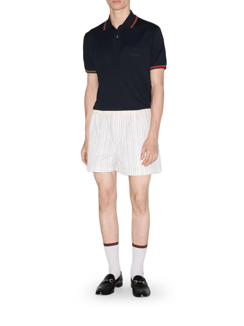 POLO RICAMATA IN COTONE STRETCH