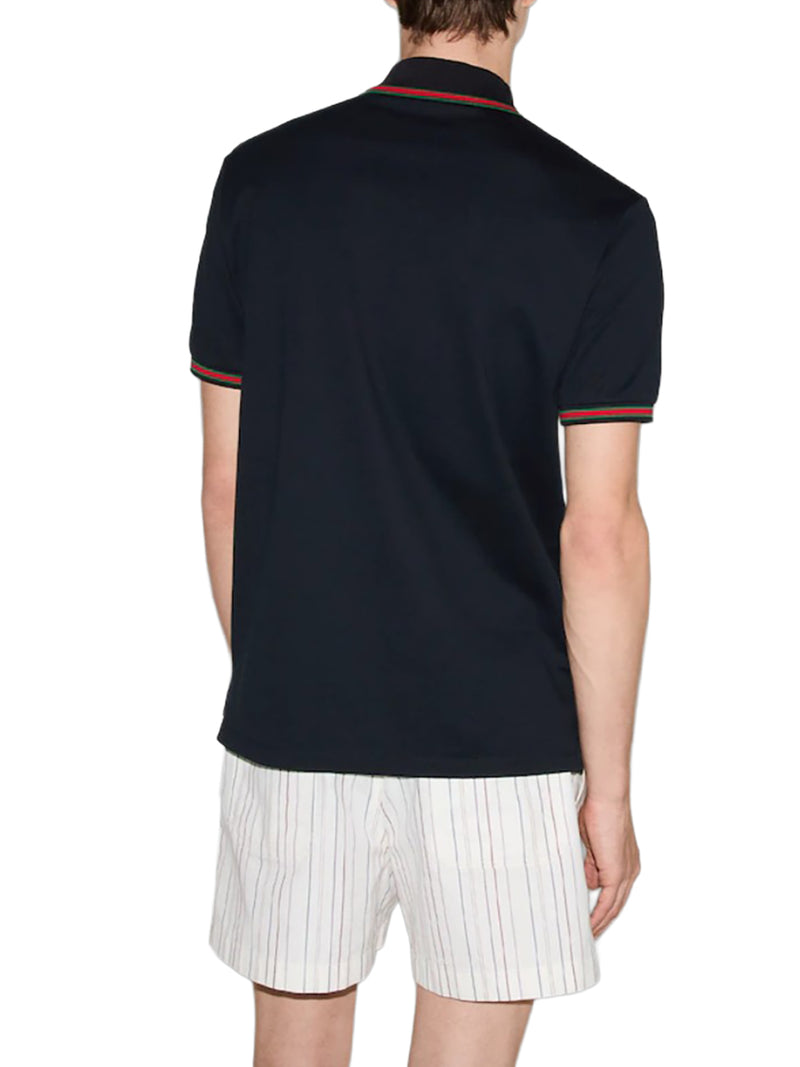 POLO RICAMATA IN COTONE STRETCH