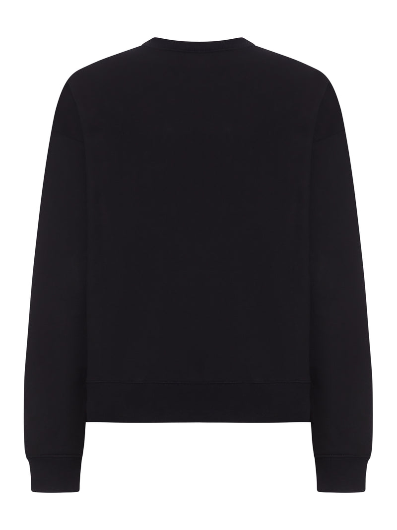 FELPA IN JERSEY DI COTONE SPAZZOLATO CON LOGO