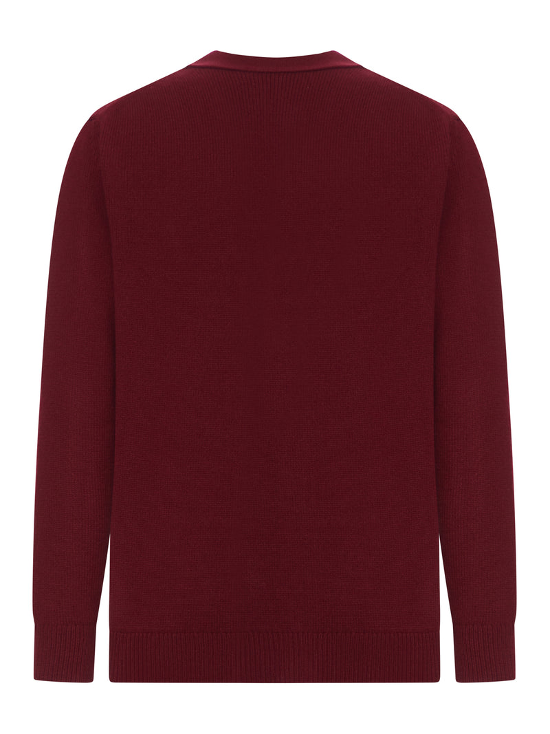 CARDIGAN IN CASHMERE CON LOGO SUL PETTO