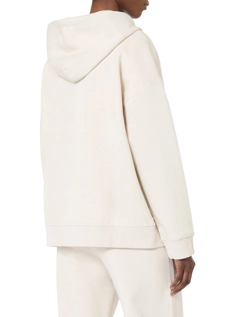 FELPA CON ZIP E CAPPUCCIO IN JERSEY TECNICO