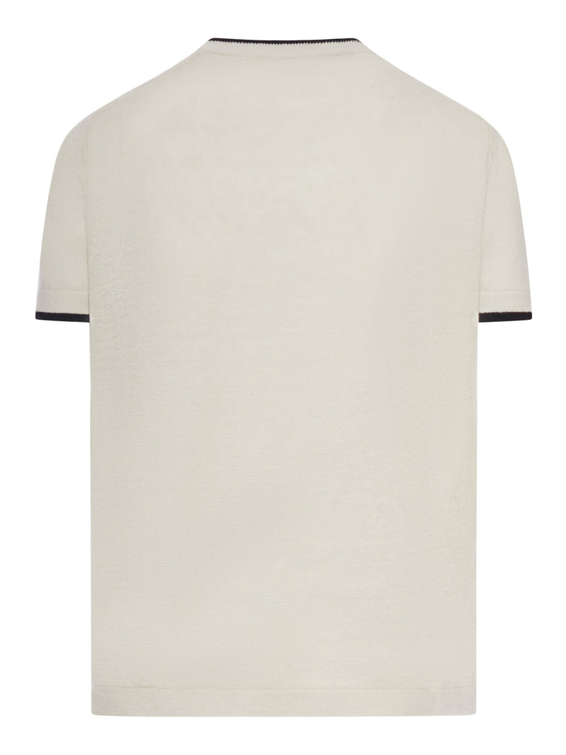 MAGLIA NORDICA IN LINO CON GRAFICA FRONTALE