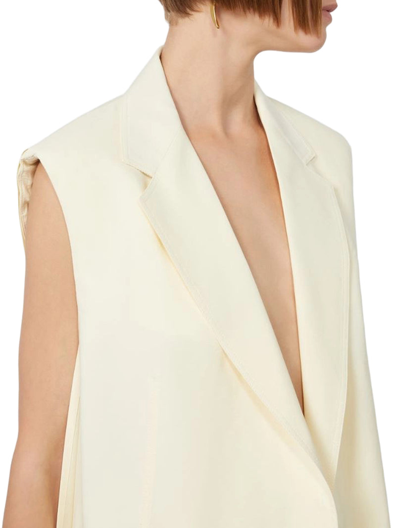 GILET OVER IN VISCOSA LAVATA
