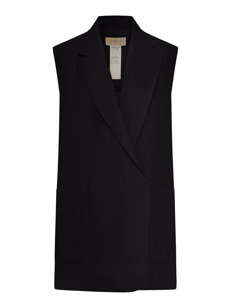 GILET OVER IN VISCOSA LAVATA