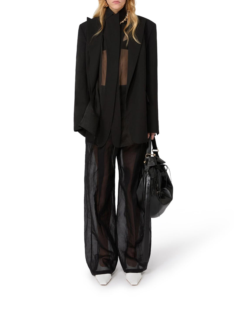 BLAZER DOPPIO COLLO IN MISTO VISCOSA