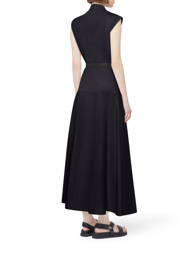 ABITO GESTO A RUOTA IN POPELINE DI COTONE