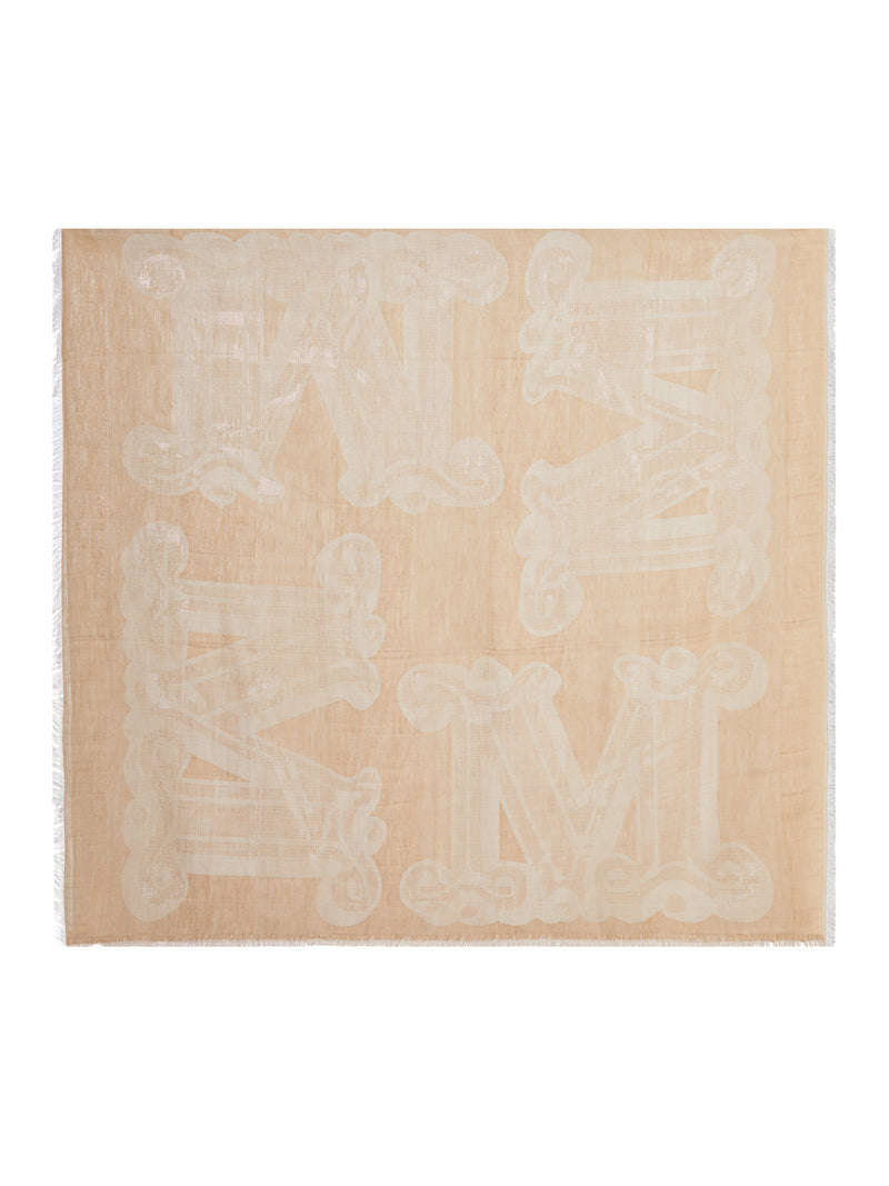 FOULARD IN MISTO COTONE CON LOGO JACQUARD