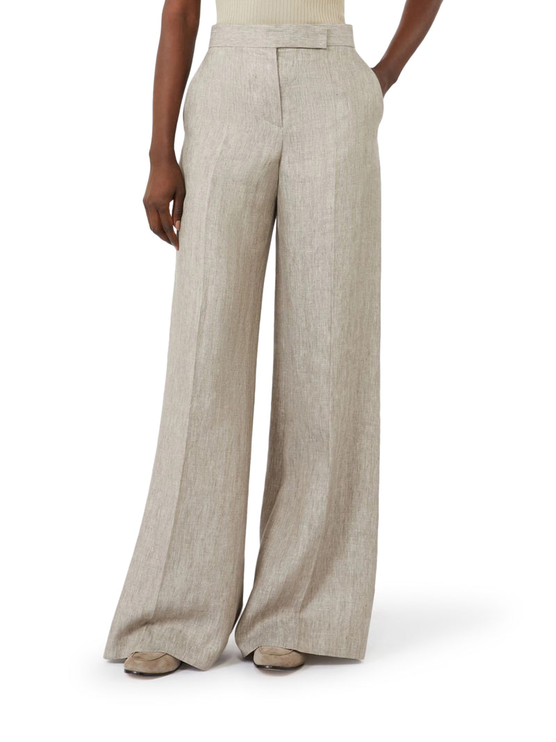 PANTALONE IN BATAVIA DI LINO CHEVRON