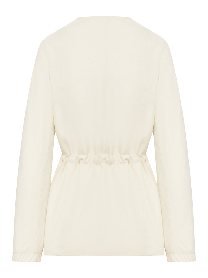 GIACCA IN SETA E LINO CON COULISSE