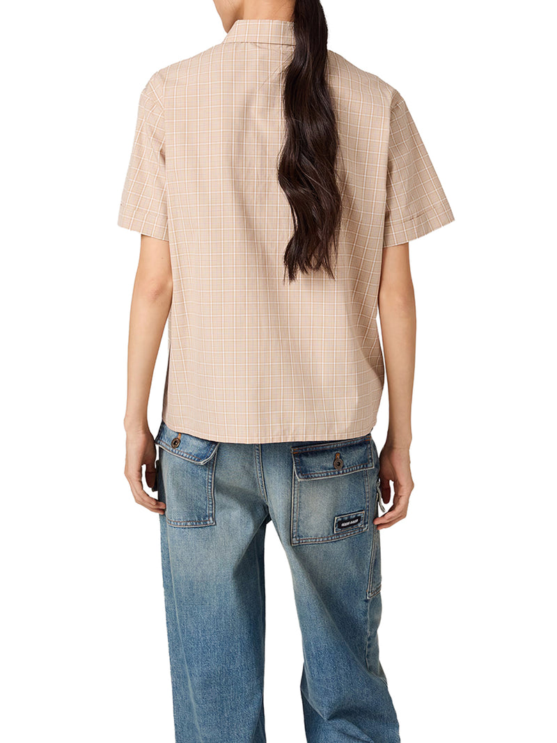 CAMICIA CHECK IN POPELINE DI COTONE