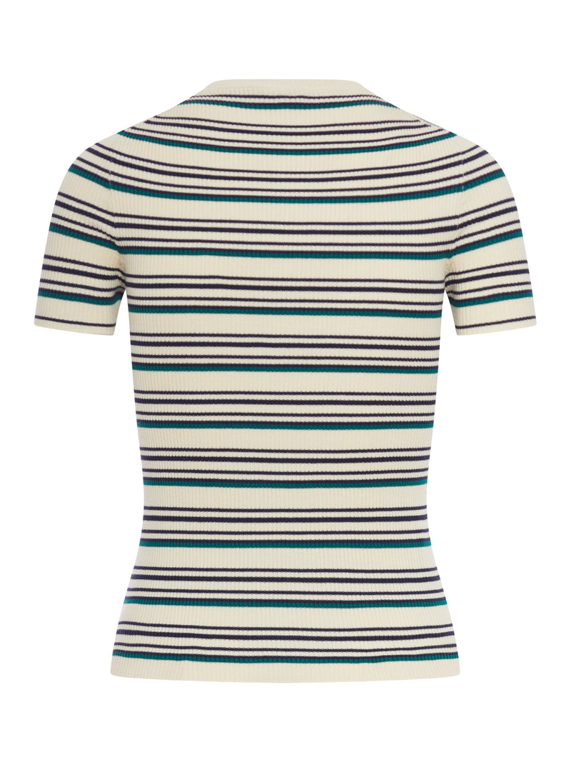 MAGLIA GIROCOLLO IN COTONE A RIGHE