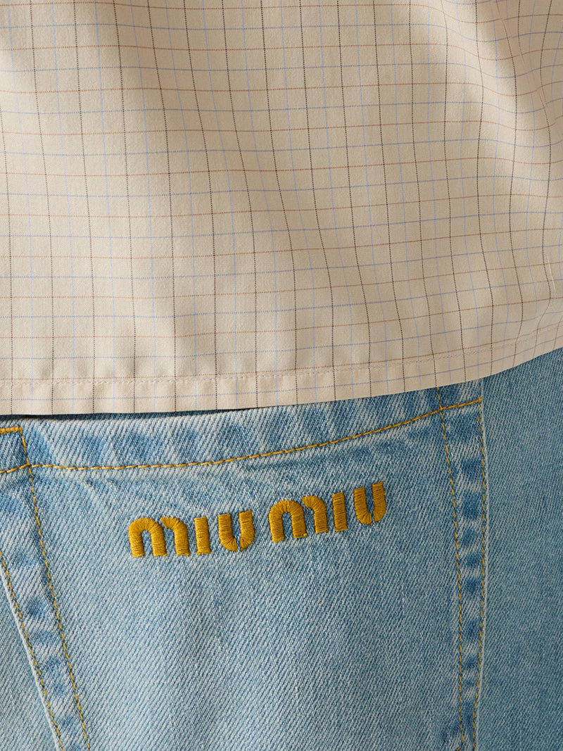 JEANS GAMBA DRITTA IN DENIM DI COTONE