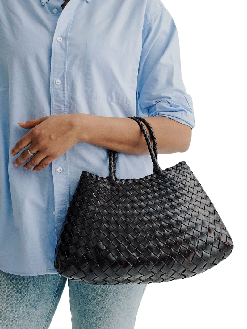 BORSA SANTA CROCE SMALL IN PELLE NERA